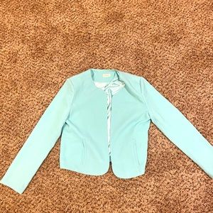 Light blue crop blazer